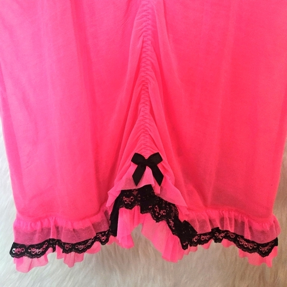 La Senza Ruched Push Up Chemise w/Lace and Bow Accents (NWOT) - Picture 4 of 6
